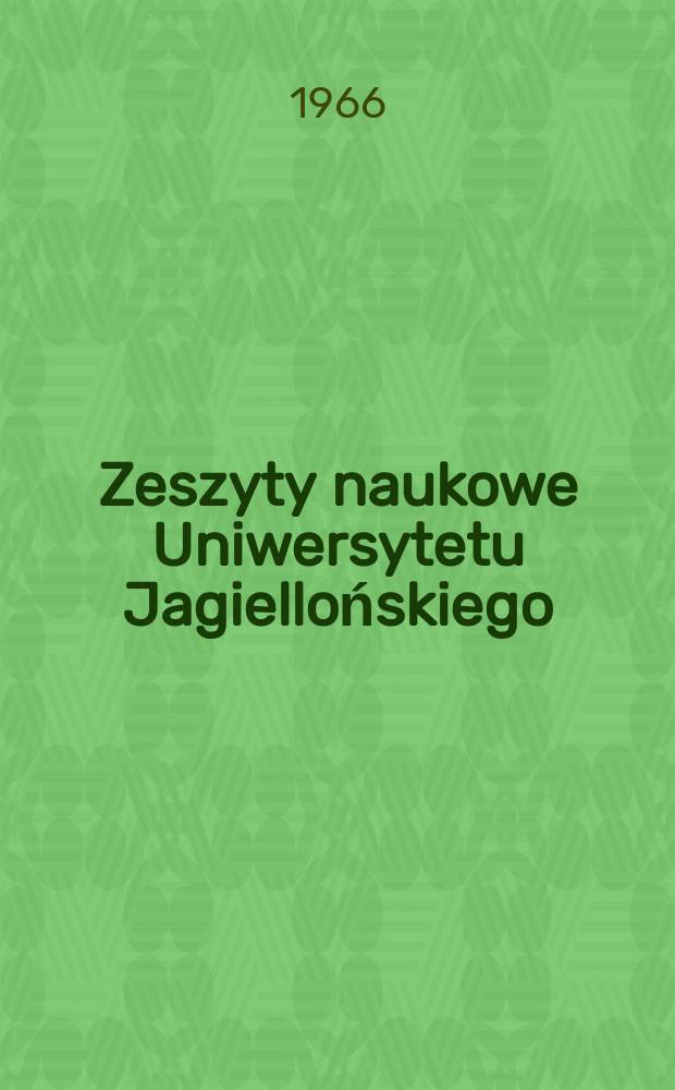 Zeszyty naukowe Uniwersytetu Jagiellońskiego