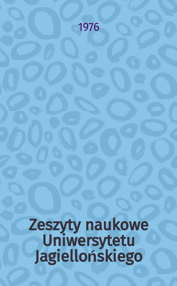 Zeszyty naukowe Uniwersytetu Jagiellońskiego