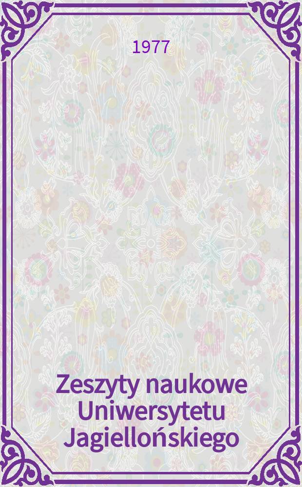 Zeszyty naukowe Uniwersytetu Jagiellońskiego