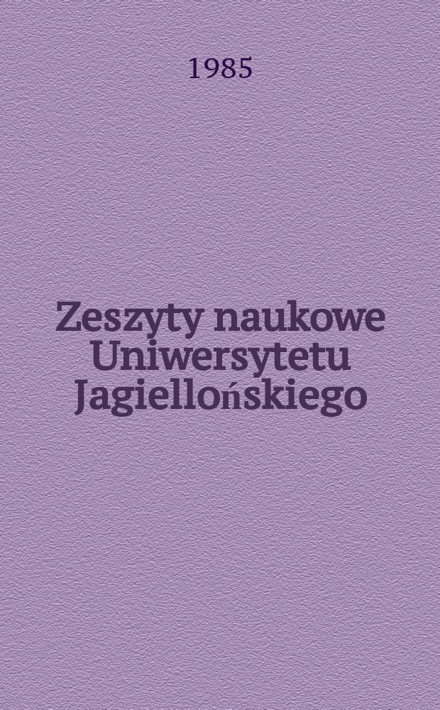 Zeszyty naukowe Uniwersytetu Jagiellońskiego