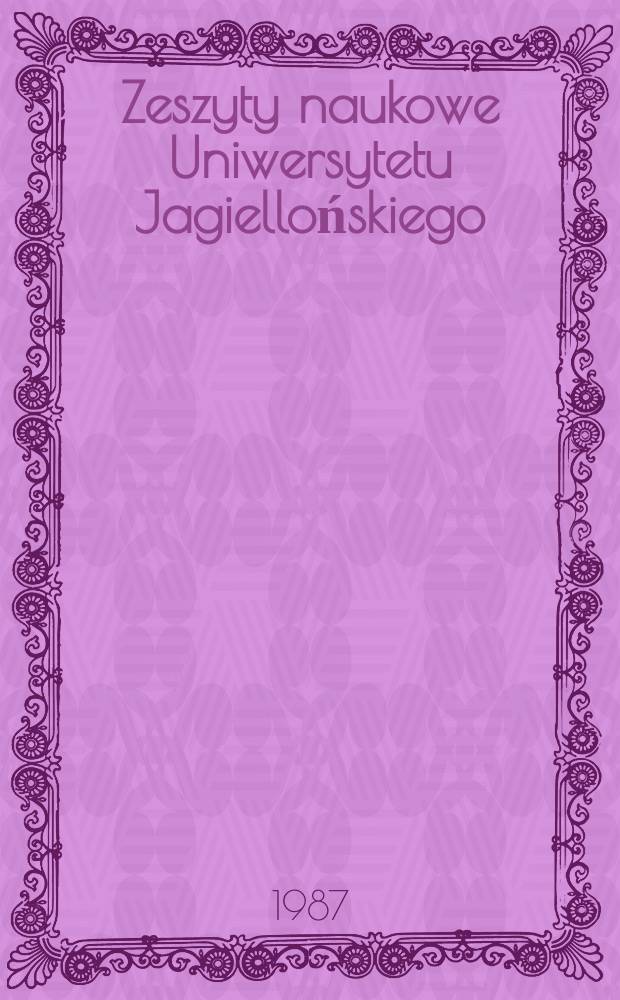 Zeszyty naukowe Uniwersytetu Jagiellońskiego