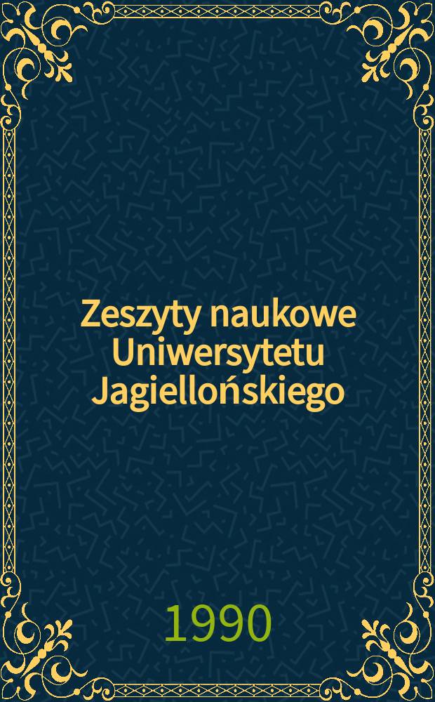 Zeszyty naukowe Uniwersytetu Jagiellońskiego