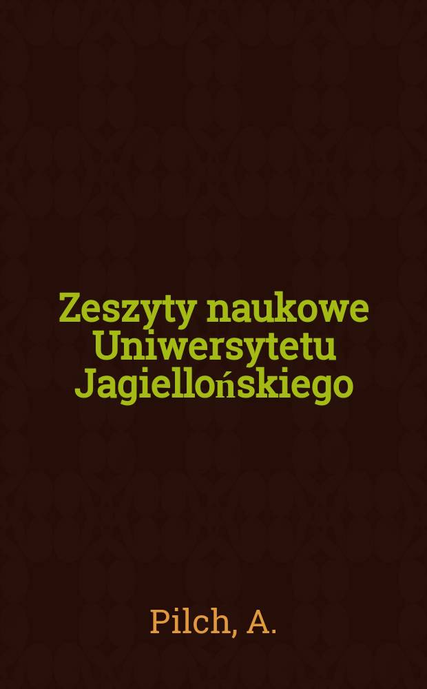 Zeszyty naukowe Uniwersytetu Jagiellońskiego : Prasa studencka w Polsce, 1918-1939