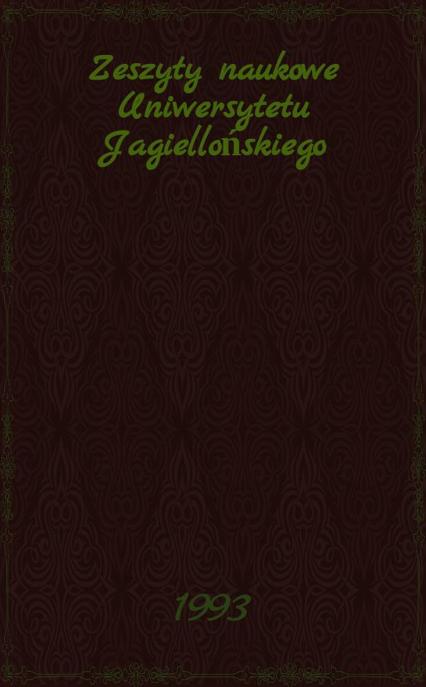 Zeszyty naukowe Uniwersytetu Jagiellońskiego