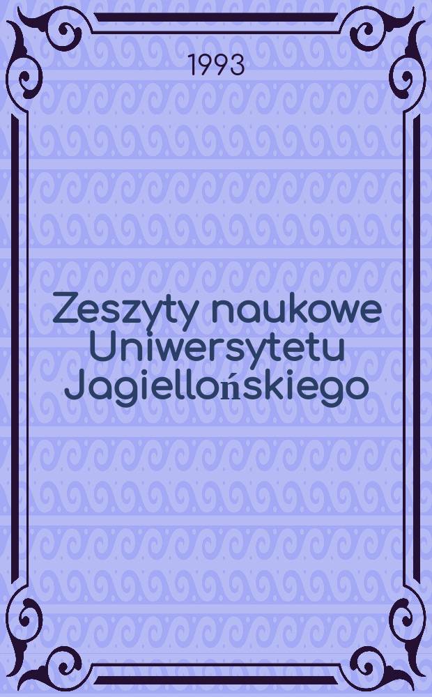 Zeszyty naukowe Uniwersytetu Jagiellońskiego : Europa - Ameryka od X do XX wieku