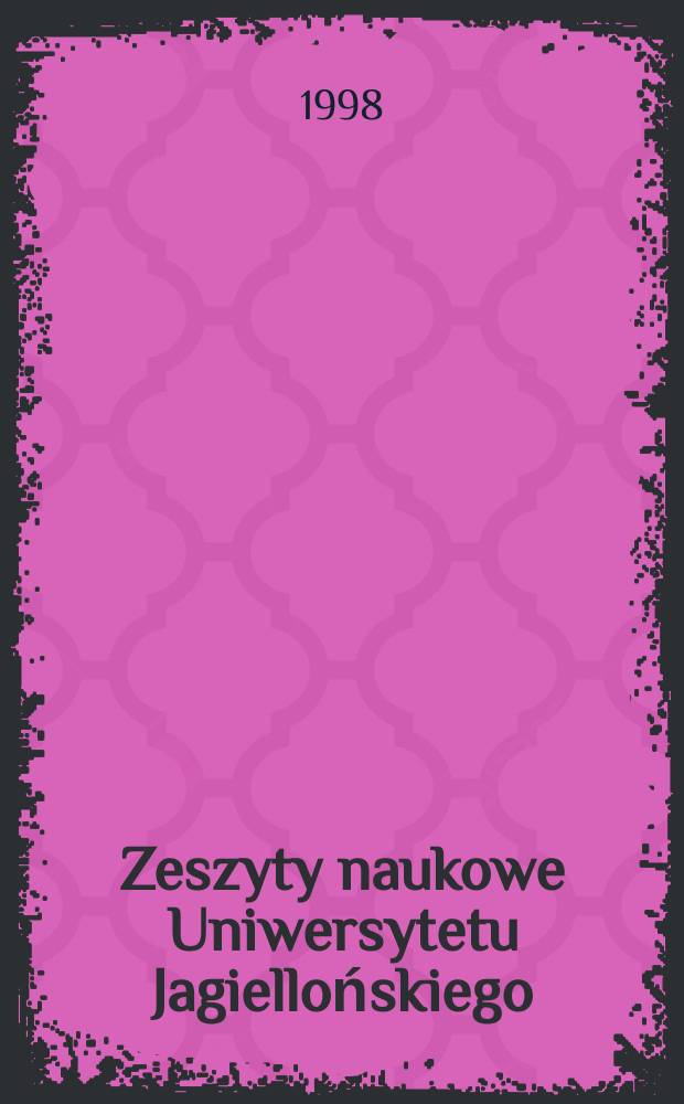Zeszyty naukowe Uniwersytetu Jagiellońskiego