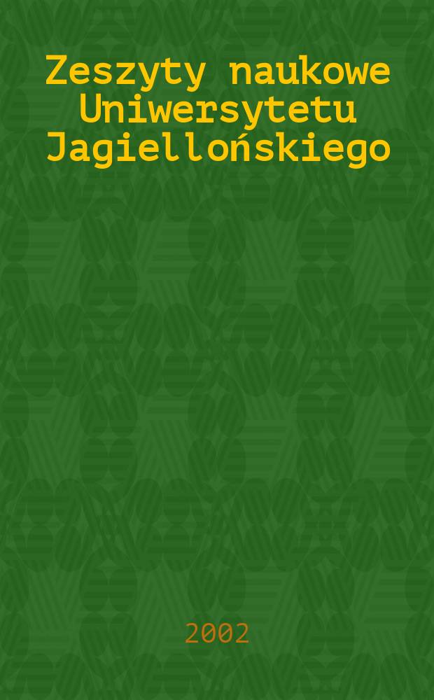 Zeszyty naukowe Uniwersytetu Jagiellońskiego