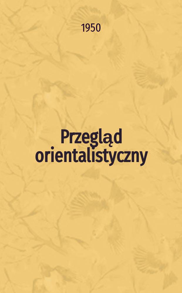 Przegląd orientalistyczny : Roč. społecz.-nauk