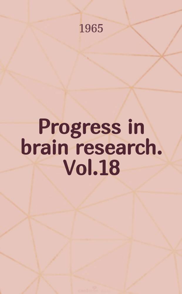Progress in brain research. Vol.18 : Sleep mechanisms