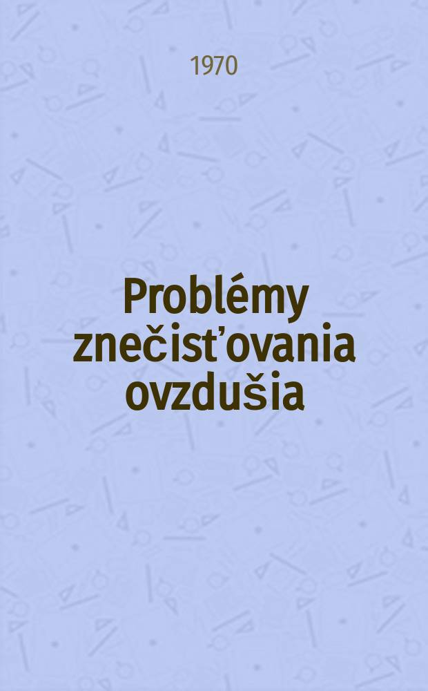 Problémy znečisťovania ovzdušia