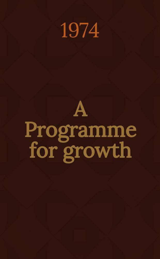 A Programme for growth