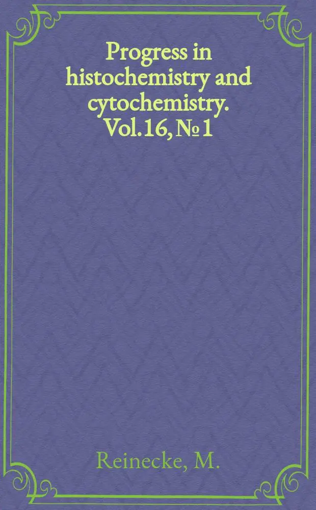 Progress in histochemistry and cytochemistry. Vol.16, №1 : Neurotensin