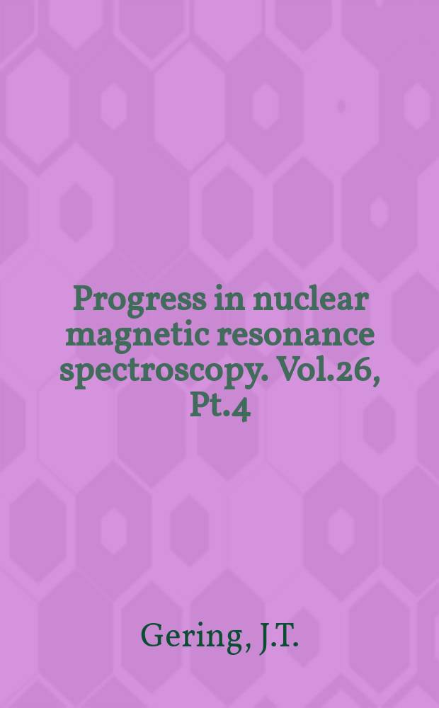 Progress in nuclear magnetic resonance spectroscopy. Vol.26, Pt.4 : Fluorine NMR of proteins. Isotope labelling in solution protein assignment..