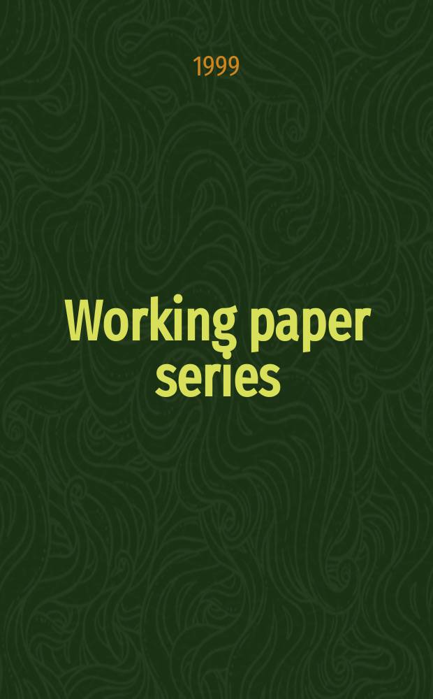 Working paper series