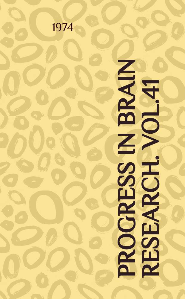 Progress in brain research. Vol.41 : Integrative hypothalamic activity