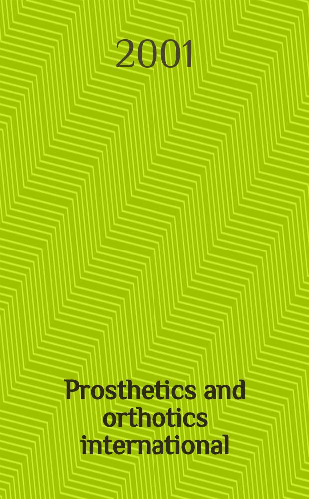 Prosthetics and orthotics international : The journal of the Intern. soc. for prosthetics and orthotics. Vol.25, №3