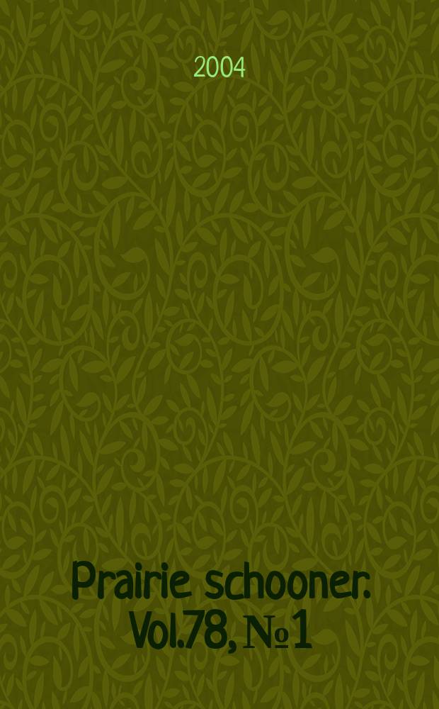 Prairie schooner. Vol.78, №1
