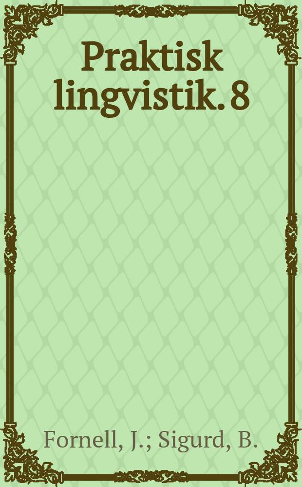 Praktisk lingvistik. 8 : Commentator ett mikrodatorbaserat