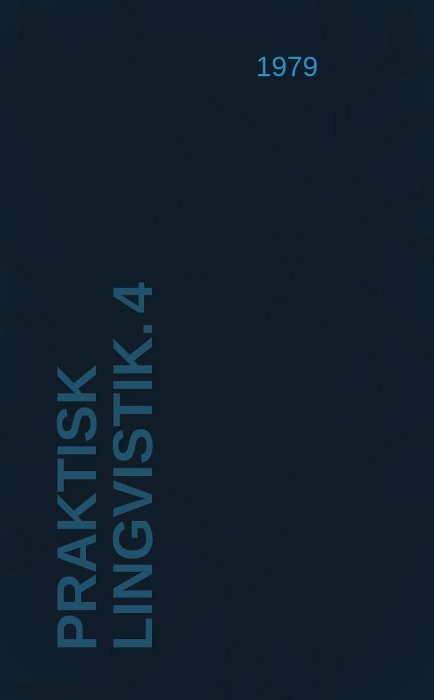 Praktisk lingvistik. 4 : Svensk pluralbildning hos finska