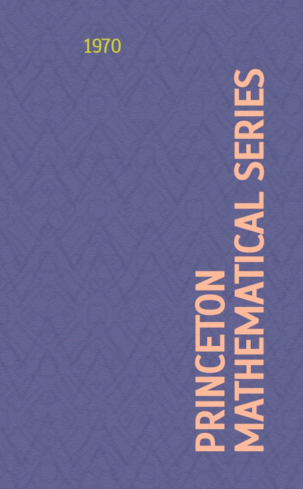Princeton mathematical series
