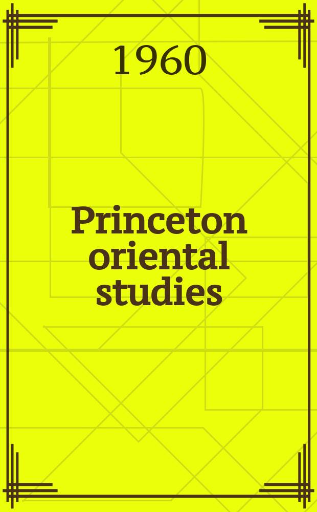 Princeton oriental studies