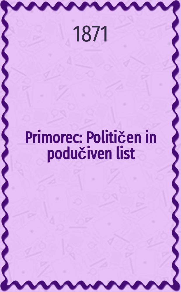 Primorec : Političen in podučiven list