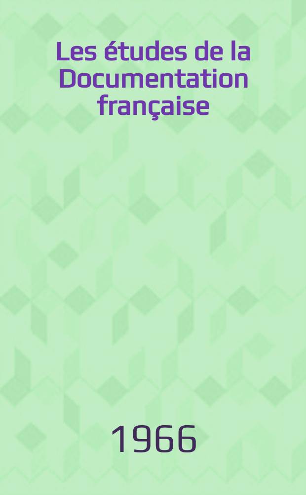 Les études de la Documentation française