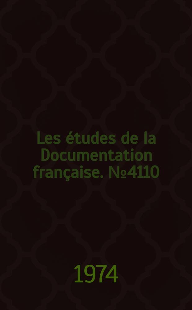 Les études de la Documentation française. №4110/4111 : Argentine- Brésil
