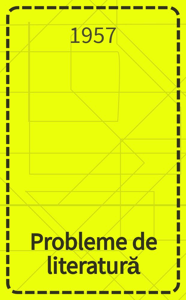 Probleme de literatură