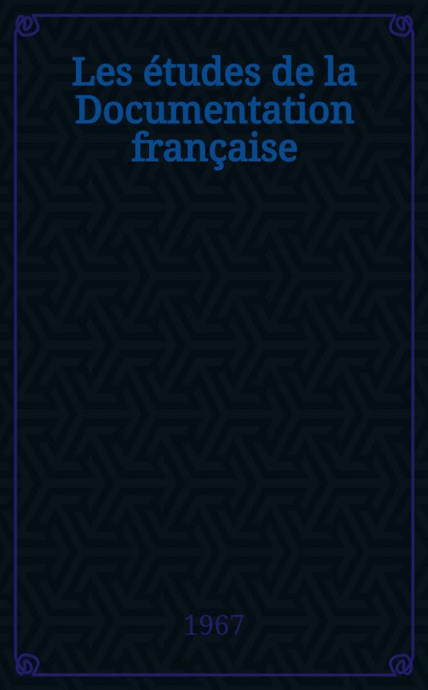 Les études de la Documentation française