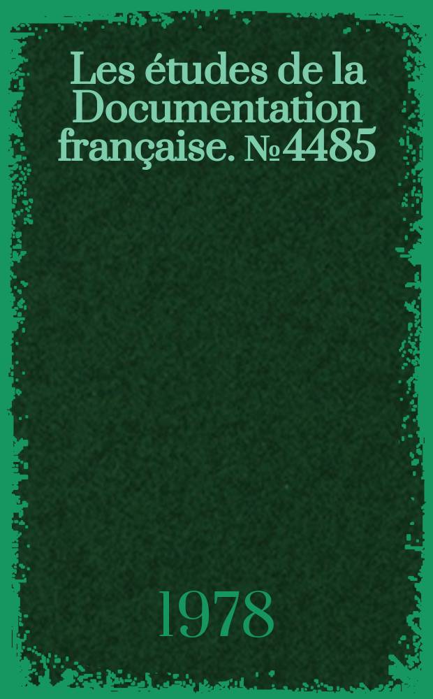 Les études de la Documentation française. №4485/4486 : Uruguay