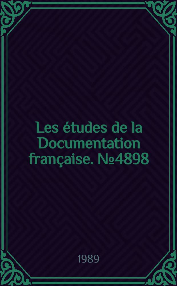 Les études de la Documentation française. №4898