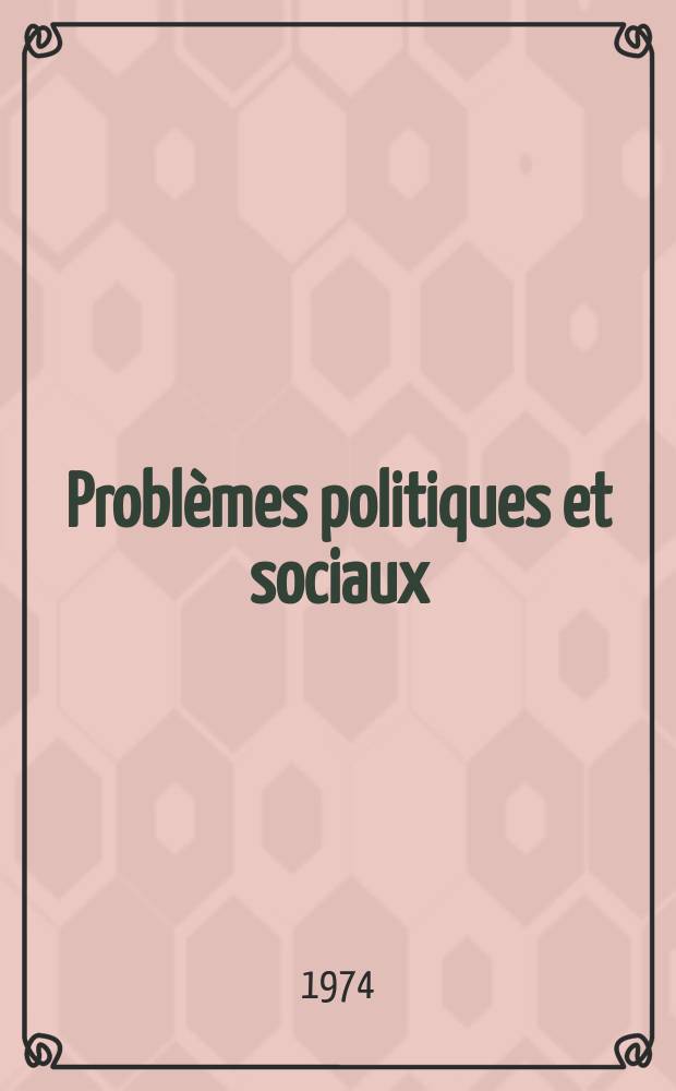 Problèmes politiques et sociaux : Articles et documents d'actualité mondiale. №218 : La lutte contre la pauvreté en Inde