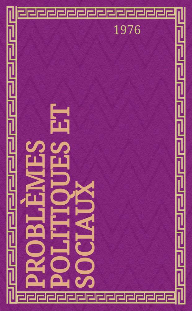 Problèmes politiques et sociaux : Articles et documents d'actualité mondiale. №276 : Les licenciements collectifs