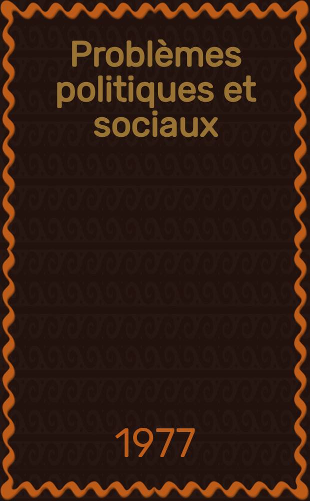 Problèmes politiques et sociaux : Articles et documents d'actualité mondiale. №302 : Espagne: la réforme démocratique en marche