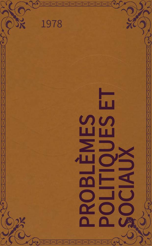 Problèmes politiques et sociaux : Articles et documents d'actualité mondiale. №347 : Cuba et l'Afrique