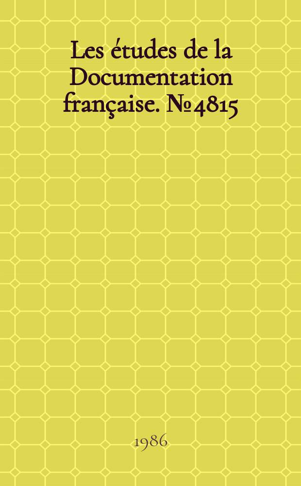 Les études de la Documentation française. №4815