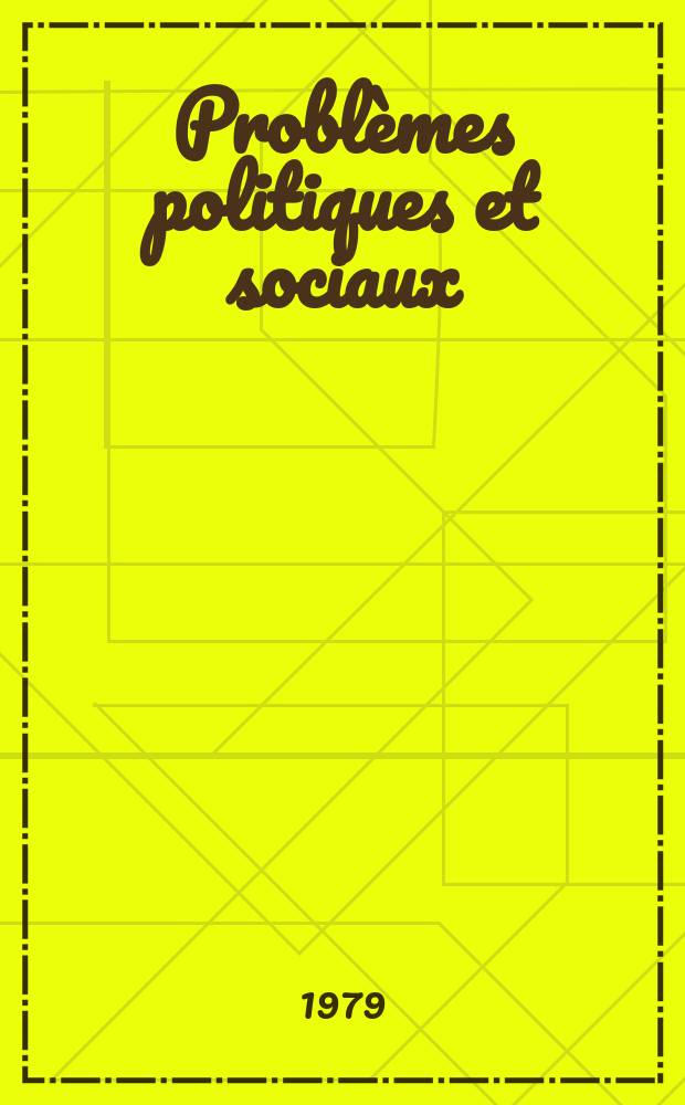 Problèmes politiques et sociaux : Articles et documents d'actualité mondiale. №357 : L'Accès à l'enseignement supérieur