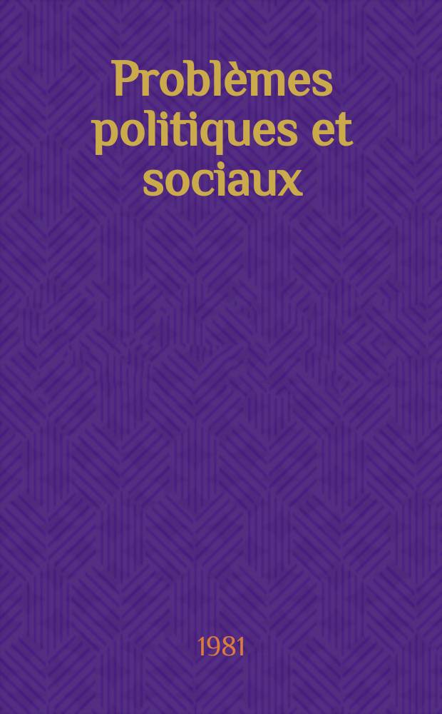 Problèmes politiques et sociaux : Articles et documents d'actualité mondiale. №407 : Sport et société