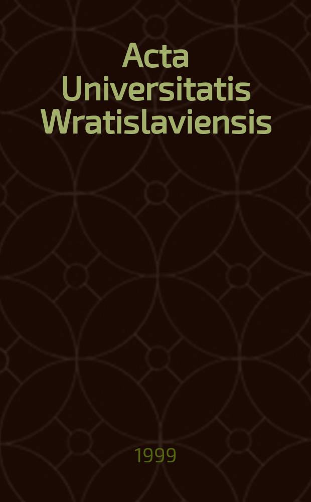 Acta Universitatis Wratislaviensis