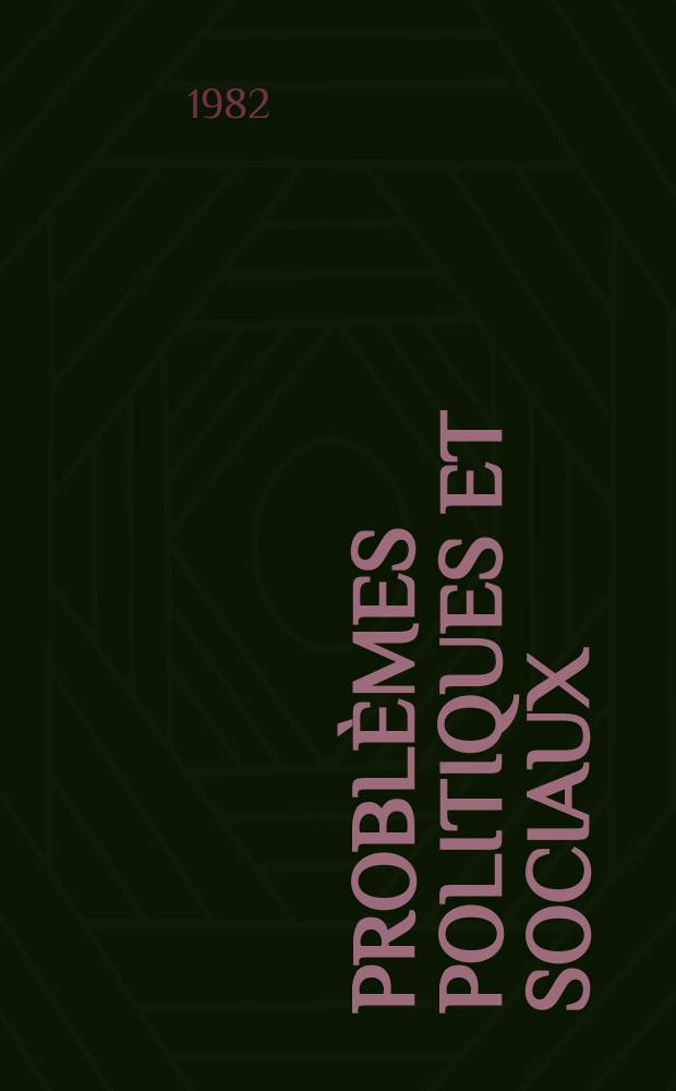 Problèmes politiques et sociaux : Articles et documents d'actualité mondiale. №452 : Les Églises dans les deux Allemagne