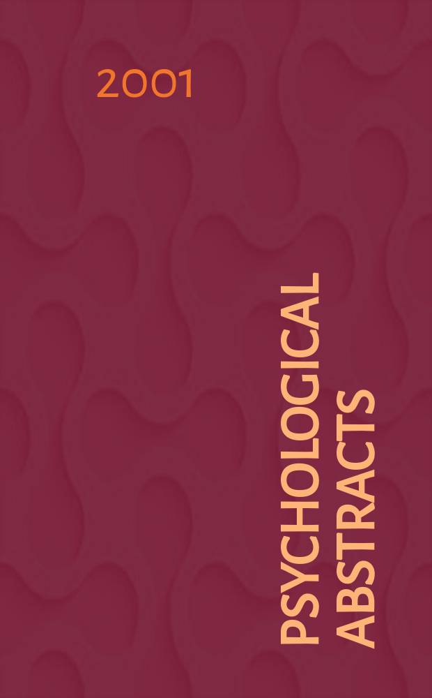 Psychological abstracts : Publ. by The Amer. psychol. assoc. Vol.88, №4