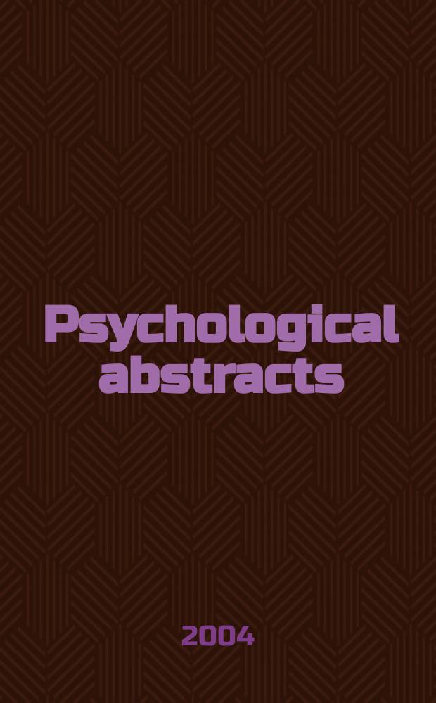 Psychological abstracts : Publ. by The Amer. psychol. assoc. Vol.91, №8