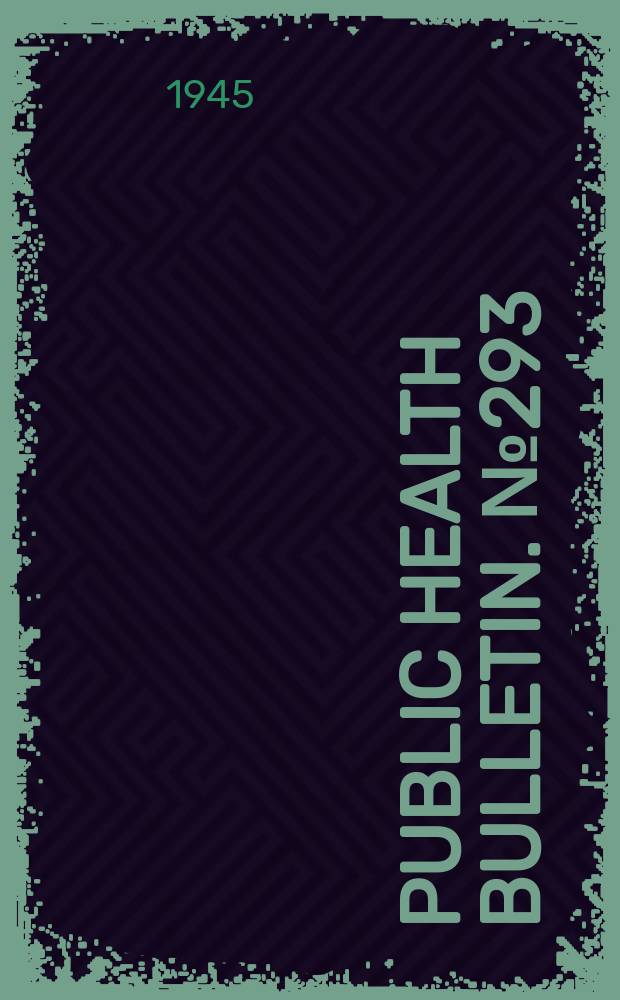 Public health bulletin. №293 : The toxicity of molybdenum