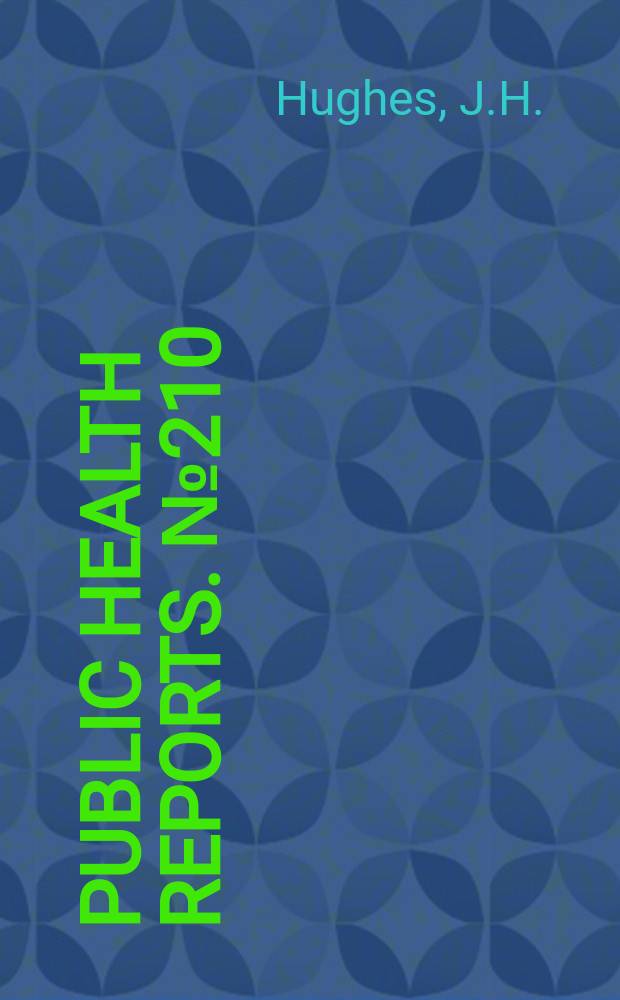 Public health reports. №210 : Aircraft and Public health service