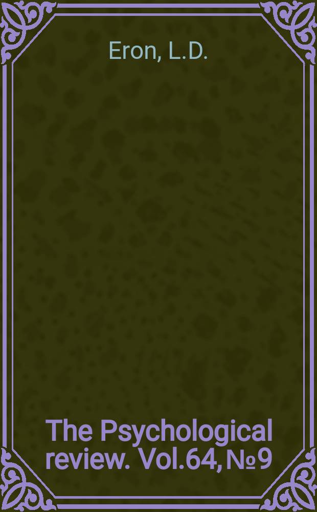 The Psychological review. Vol.64, №9 : A normative study of the thematic apperception test