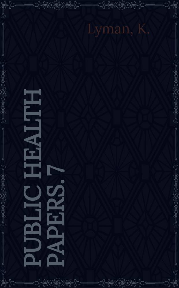 Public health papers. 7 : Basic nursing education programmes