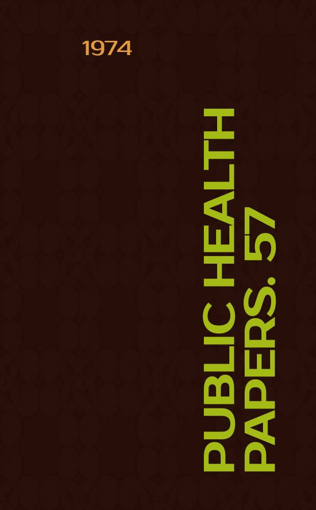 Public health papers. 57 : The teaching of human sexuality in schools for health professionals