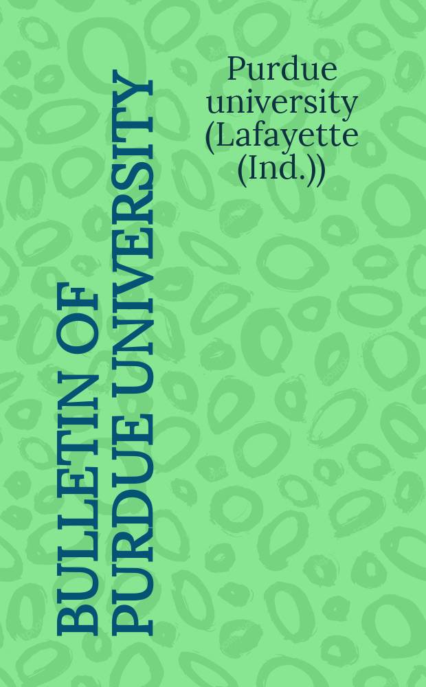Bulletin of Purdue university