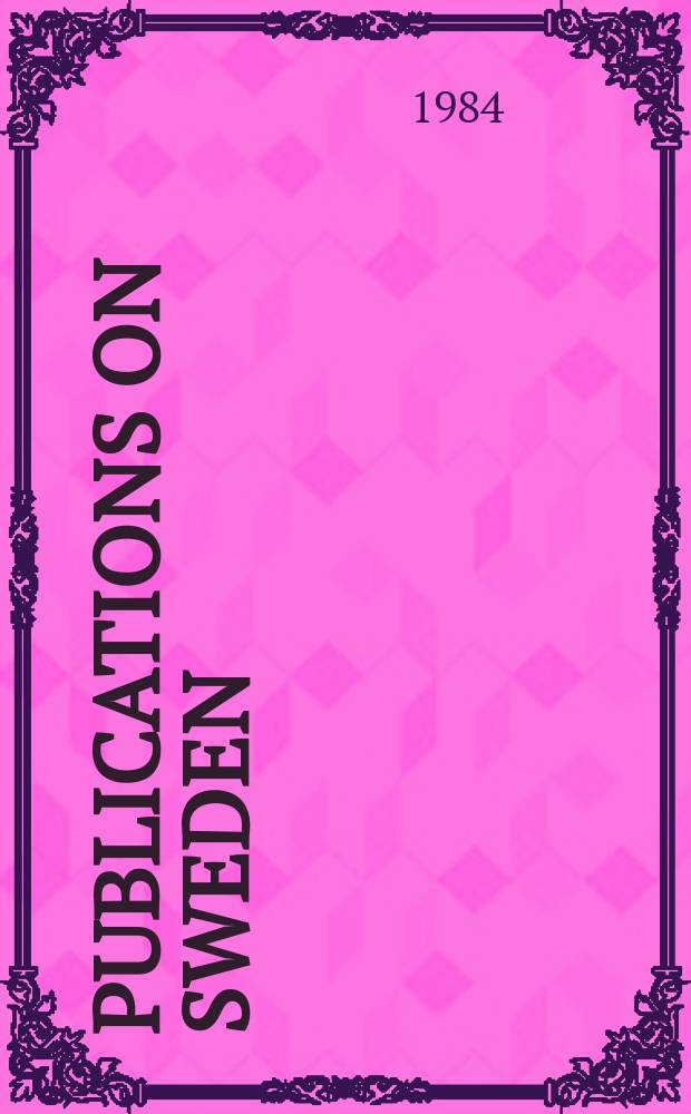 Publications on Sweden